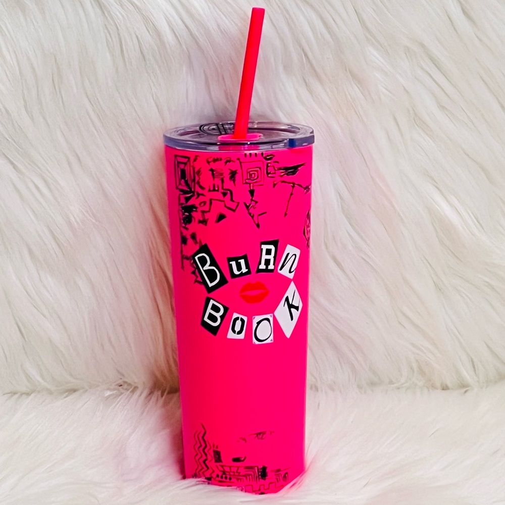 Mean Girls Burn Book Tumbler with Straw